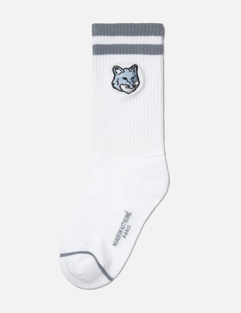 Maison Kitsuné - Bold Fox Head Sporty Socks | HBX - Globally