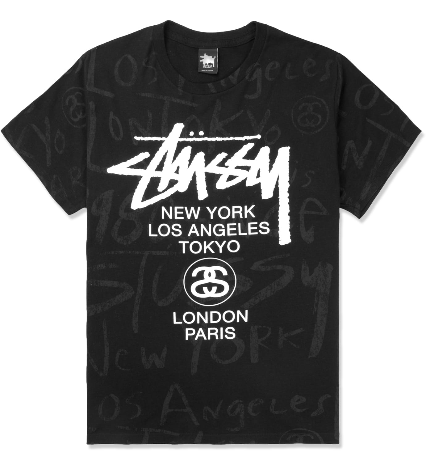 Stüssy - Black World Tour Scribble T-Shirt | HBX - Globally