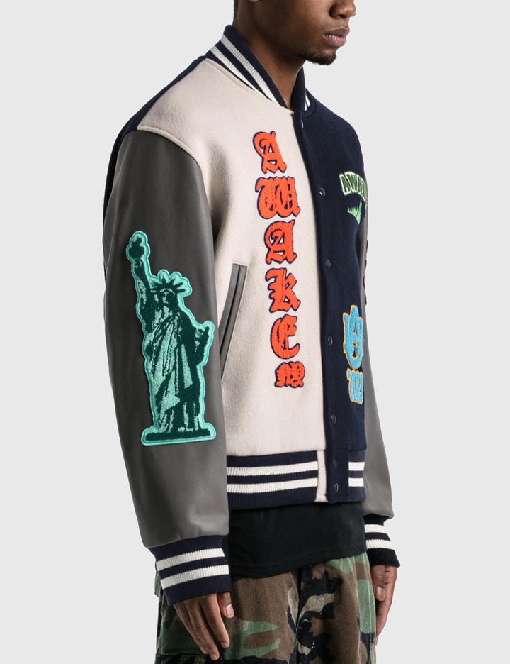 Awake NY - Chenille Patches Varsity Jacket | HBX - Globally Curated ...