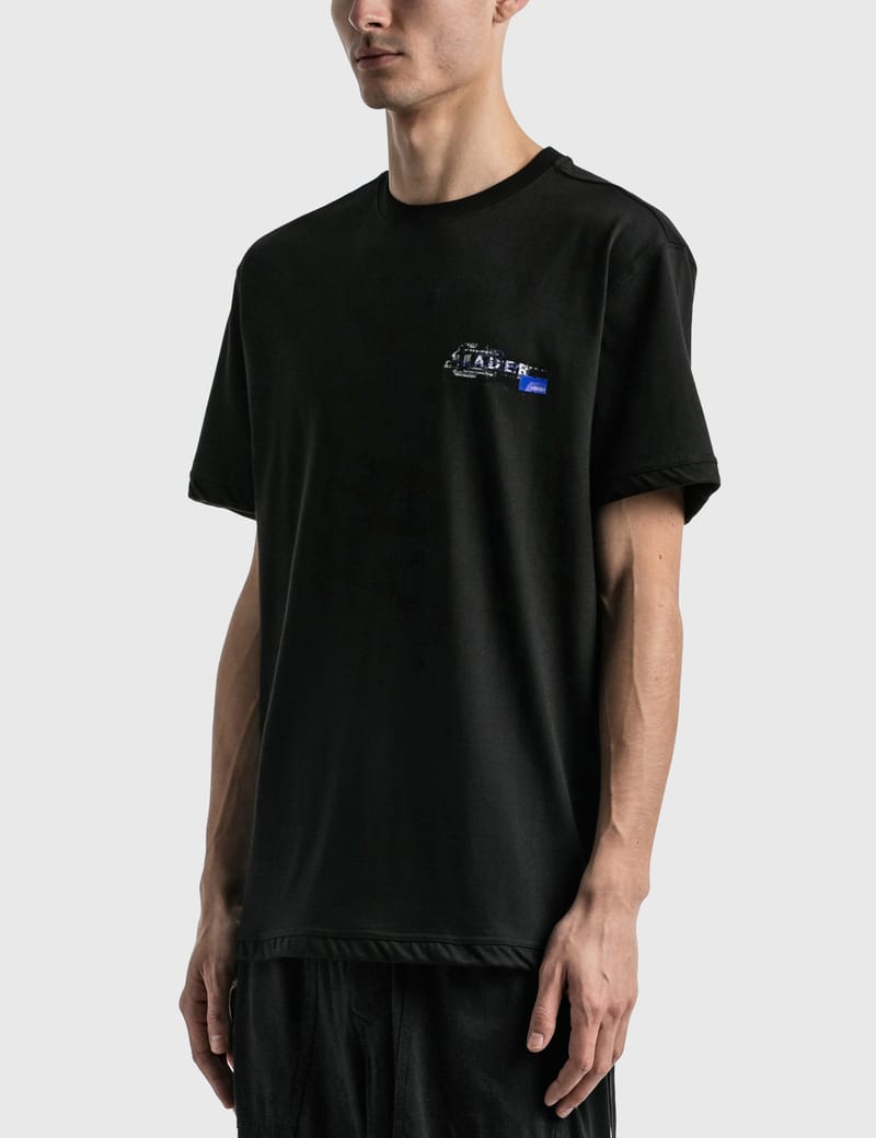 ★ADERERROR★ Tap tshirt Noir Ader Error Tape Logo T-Shirt Noir Shop Authentic at SASOM