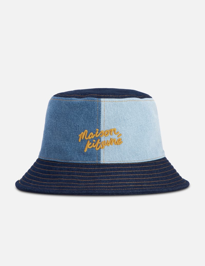 【関税込】Maison Kitsune メゾンキツネ Denim Bucket Hat ロゴ Maison Kitsuné - Denim Bucket Hat | HBX - Globally Curated