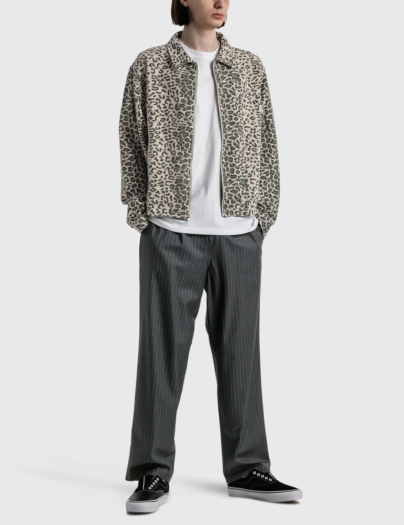 Stüssy - Leopard Mesh Zip Jacket | HBX - Globally Curated Fashion