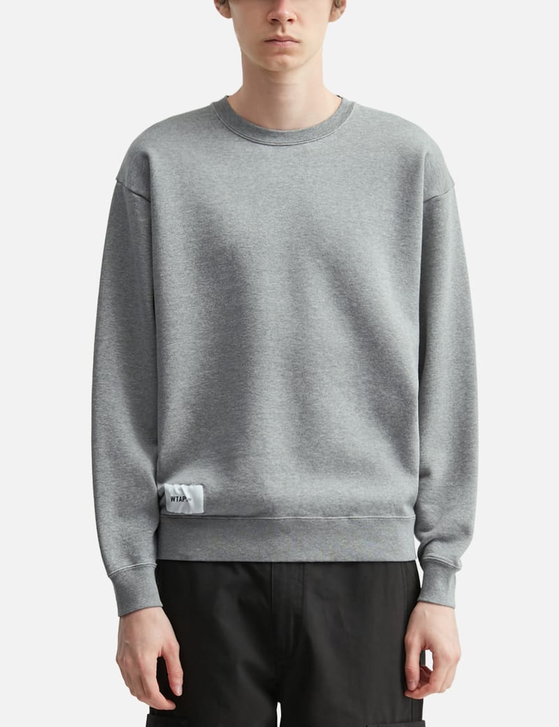 WTAPS Sign-YD / Sweater / Cotton - Cotton crewneck sweater in Ash