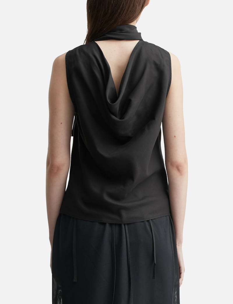 Our Legacy Virtuous Top - Sleeveless cupro-cotton lavalliere with