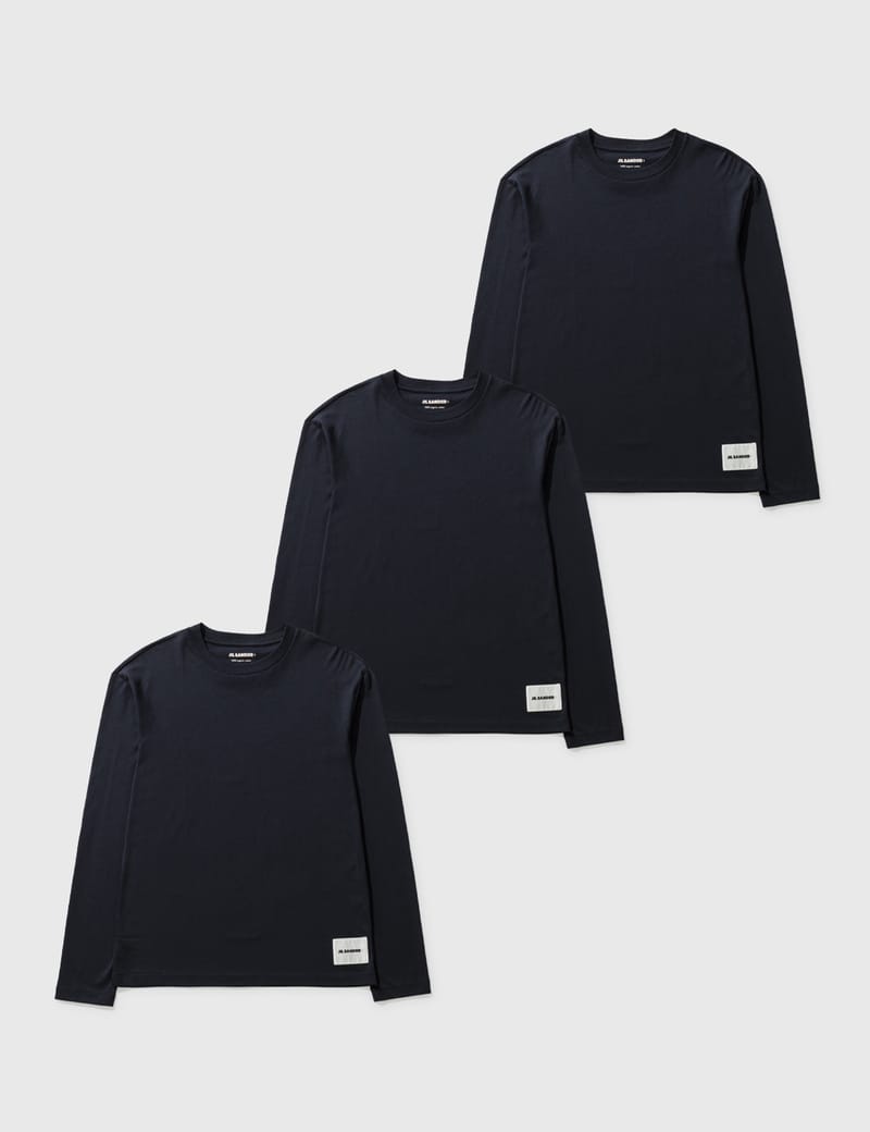 新品 L JIL SANDER 22aw パックTシャツ 黒 長袖 3636 | ovale.eu