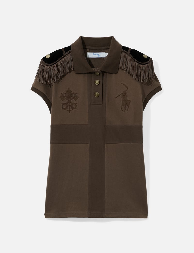 Praying Marching Band Womens Polo - A fitted polo shirt with