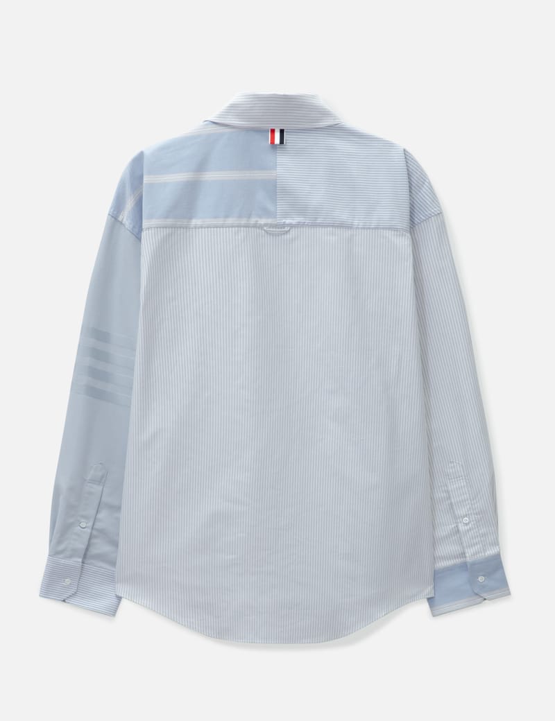 Thom Browne - Cotton 4-Bar Oversized Shirt | HBX - Globally Thom Browne - Cotton 4-Bar Oversized Shirt | HBX - Globally