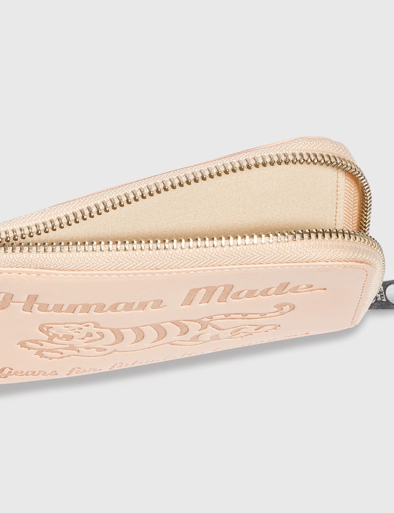 HUMAN MADE ヒューマンメイド LEATHER WALLET BEIGE レザー ウォレット 二つ折り 財布 ベージュ