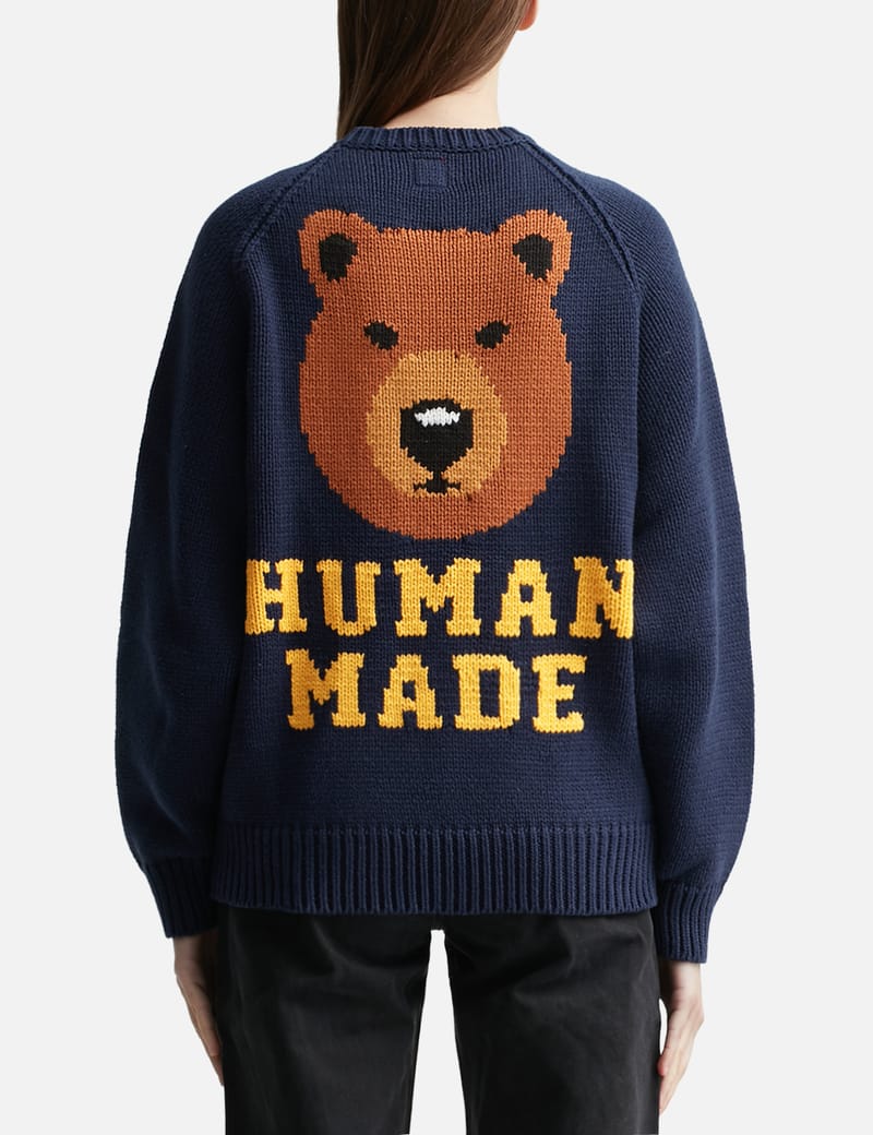 Human Made - BEAR RAGLAN KNIT SWEATER | HBX - Globally Curated