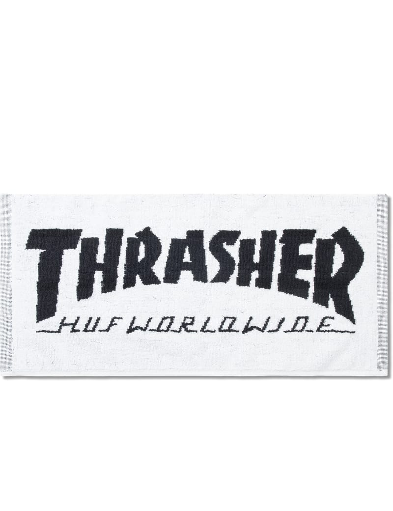 Huf - White Huf X Thrasher Bar Towel | HBX - Globally Curated