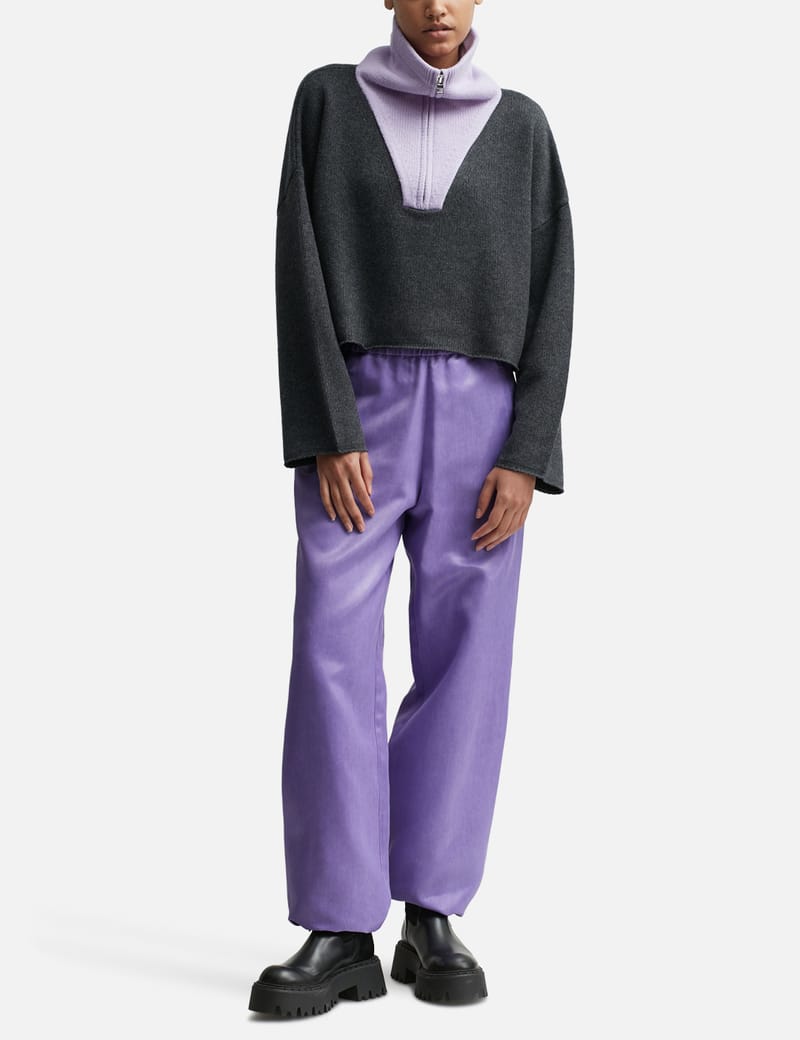 【JW ANDERSON】 ワイドレッグスーツパンツ パープル JW Anderson - ワイドレッグ パンツ | HBX - ハイプビースト