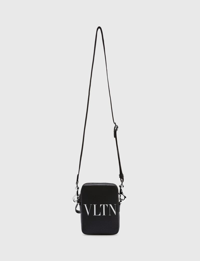 Valentino - Valentino Garavani Small VLTN Leather Crossbody Bag ...