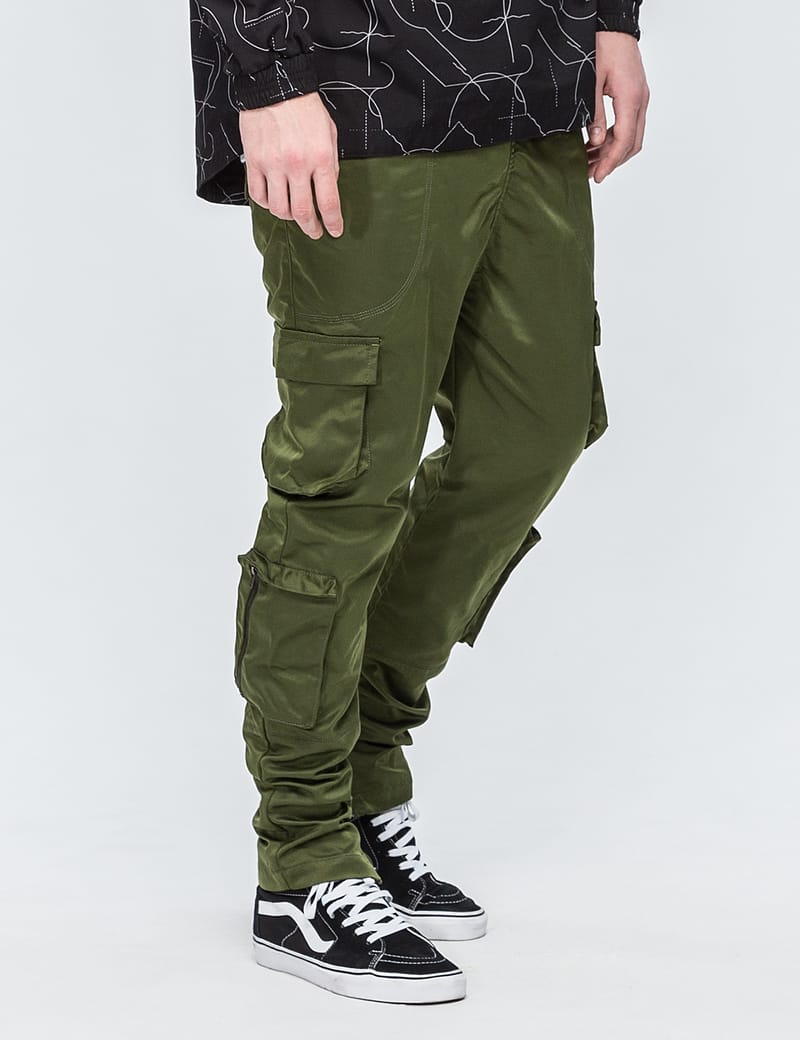 I Love Ugly Zespy Stretch Pants Mid Rise 裾ジップストレッチ I Love Ugly Pants Zespy Men's Small Drop Crotch Tapered Slim
