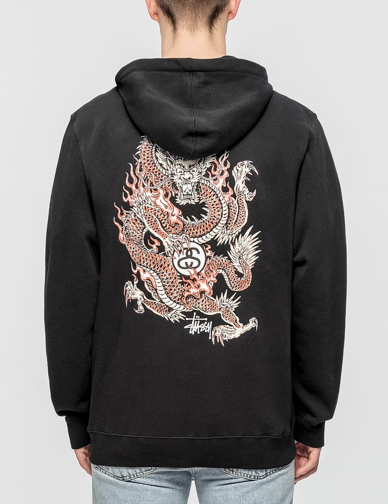 STUSSY   FIRE DRAGON FULL ZIP HOODED.