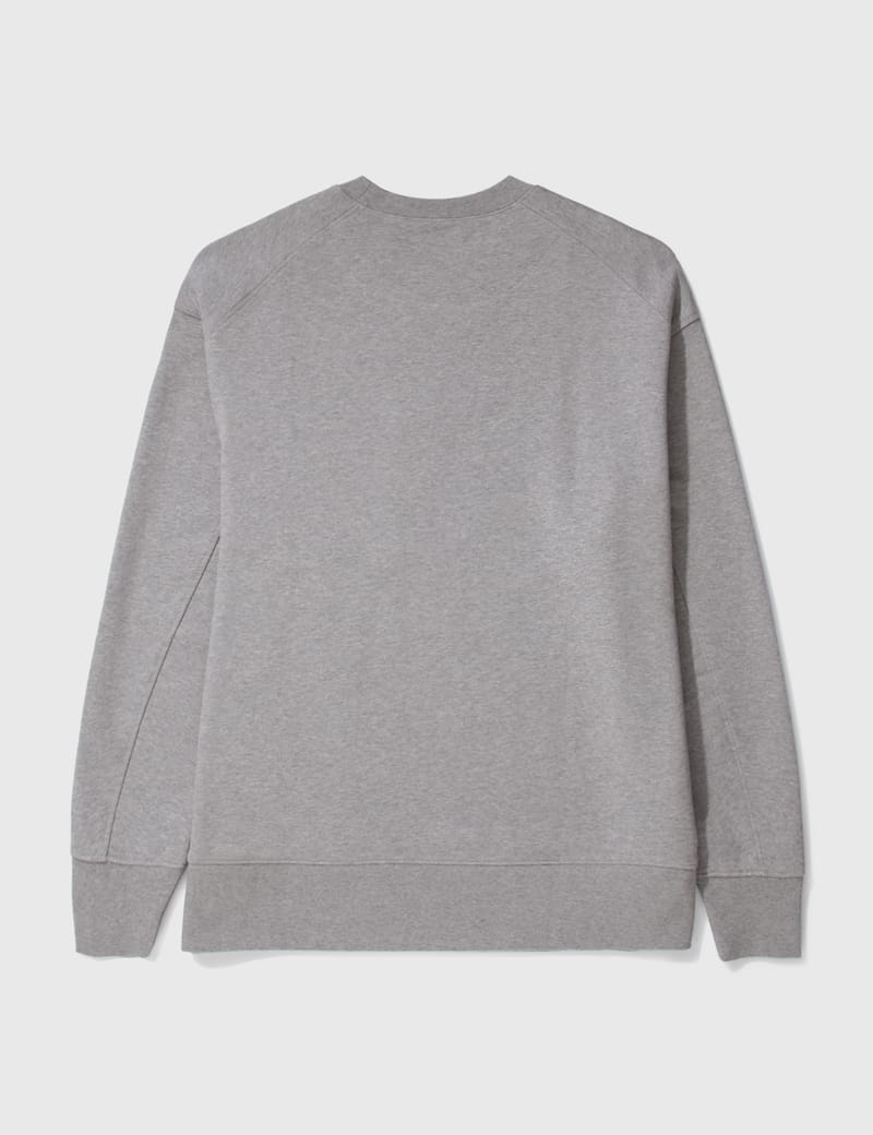 M Classic Chest Logo Crew Sweatshirt In Grey