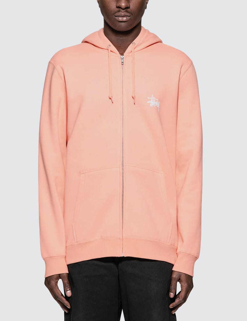 Basic Stüssy Zip Hoodie in black – Stüssy