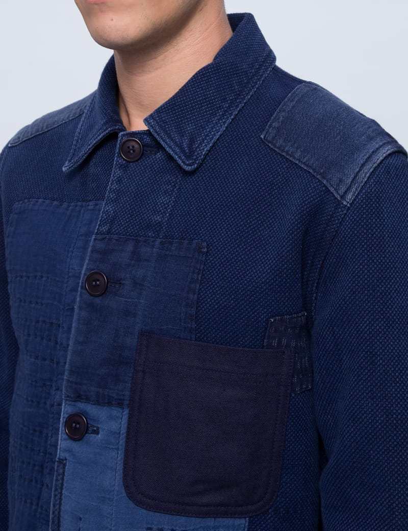 BLUE BLUE JAPAN インディゴ　ジャケット Indigo Linen Patchwork Jacket | BLUE BLUE JAPAN | HOLLYWOOD RANCH