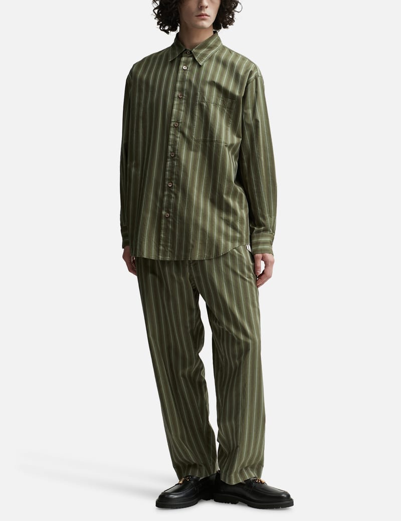 LEMAIRE double-pocket Cotton Shirt | Green | FARFETCH