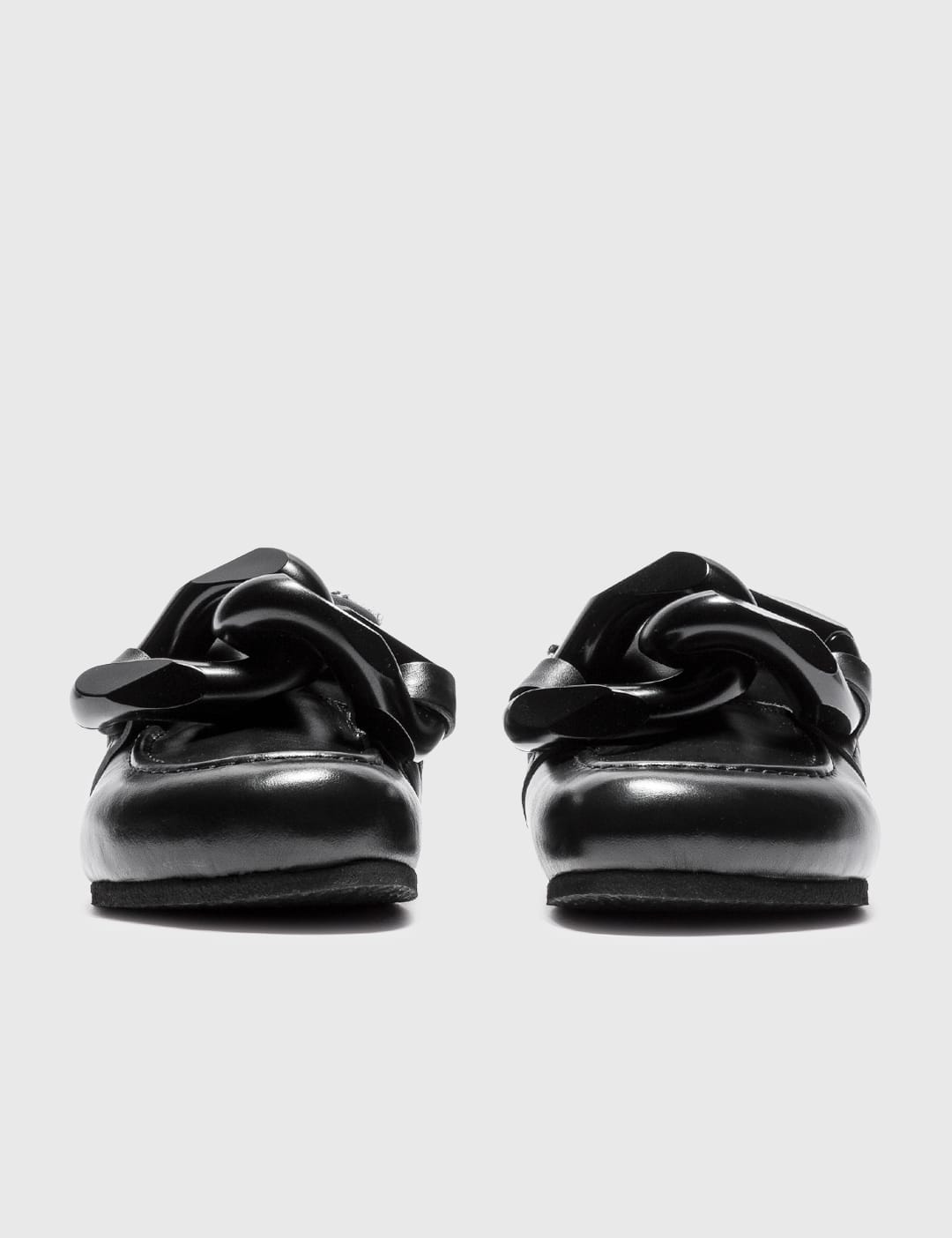 JW Anderson - Closed Back Leather Chain Loafers | HBX - Globally 