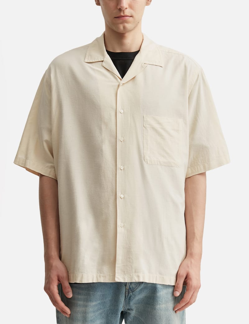HERILL Linen Open Collar Shirt - Breathable relaxed linen shirt