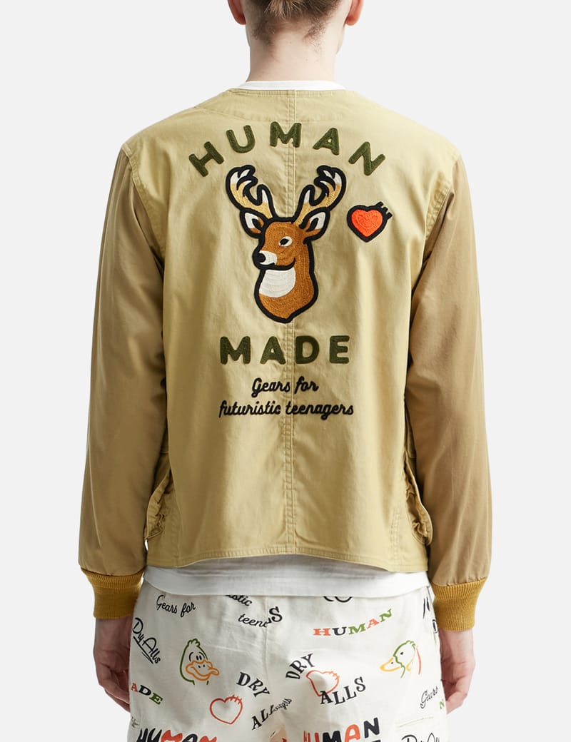 Human Made - COLLARLESS HUNTING JACKET | HBX - Globally Curated