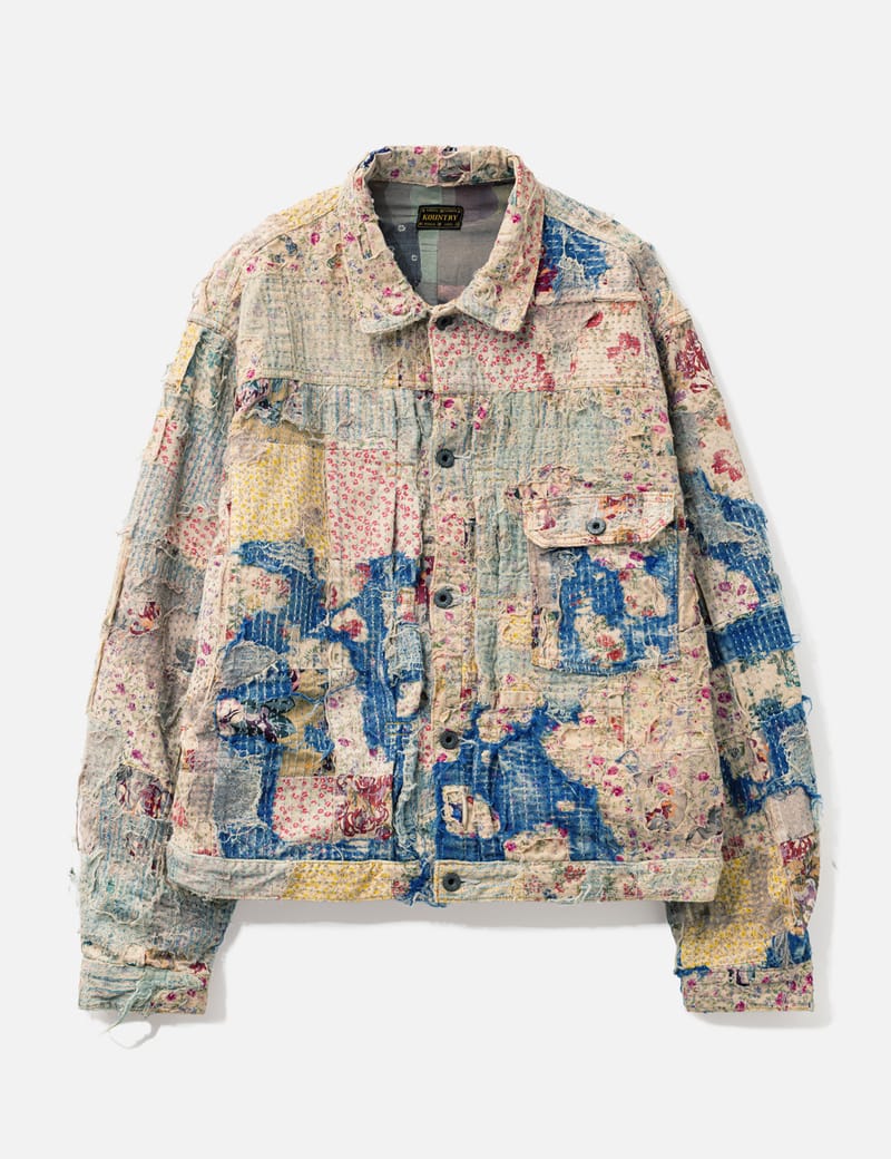 Kapital Champetre Boro Spring JKT - Multicolor spring jacket with