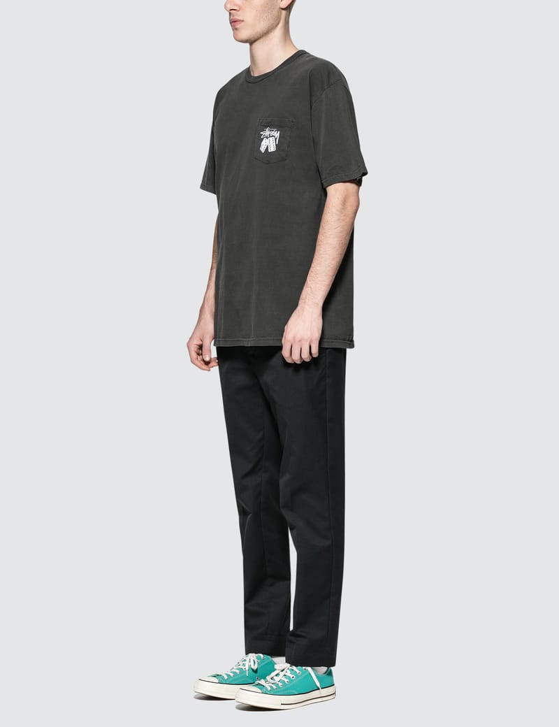 Stüssy - Dominos Pigment Dyed Pocket T-Shirt | HBX