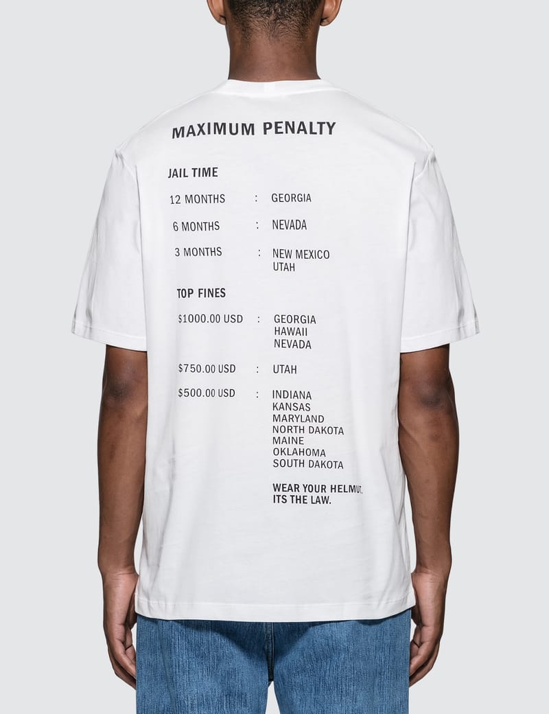 Tシャツ・カットソー HELMUT LANG Men T-shirt White O06HM512 100 Helmut Lang Men's Photo 1 T-Shirt in White Helmut Lang