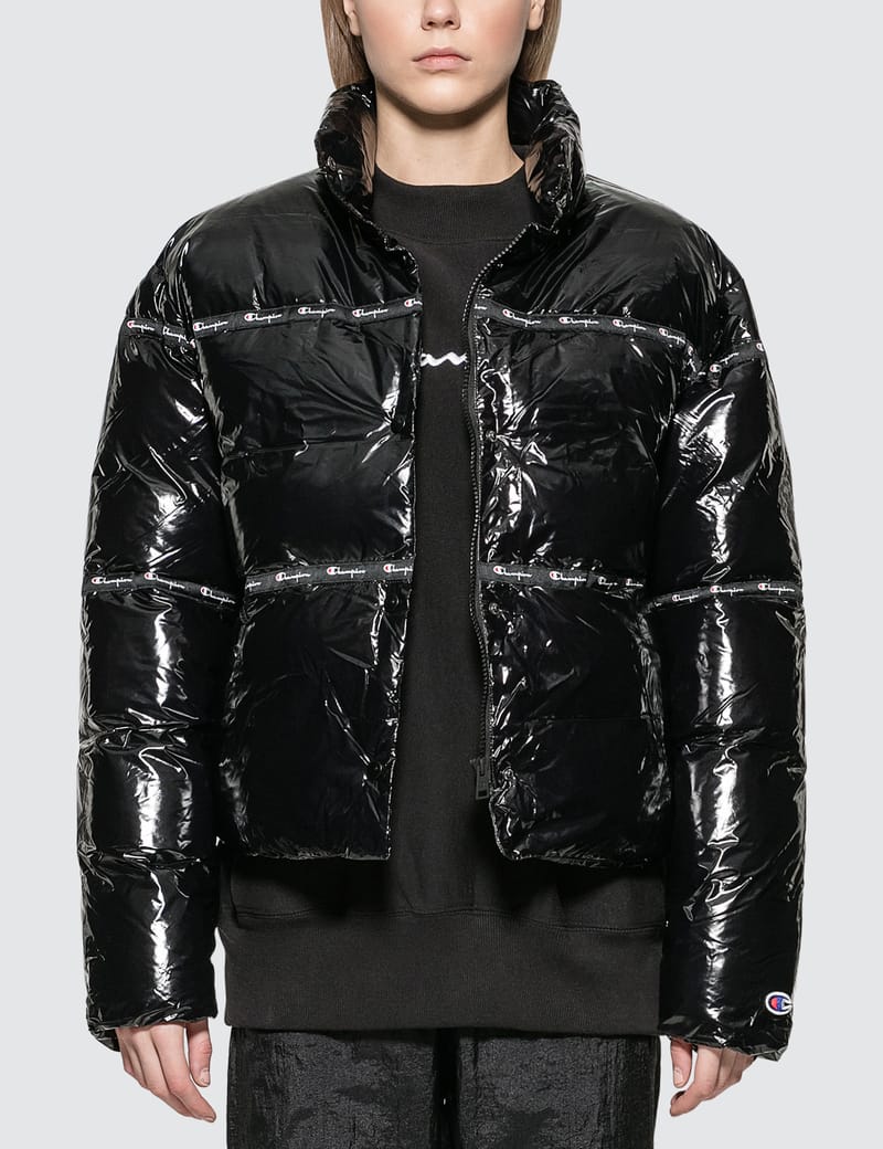 Champion bubble hot sale coat shiny