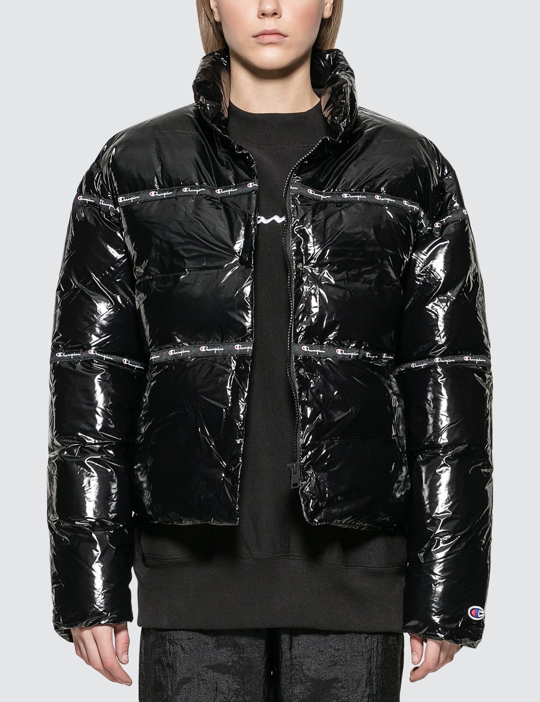 Champion Reverse Weave - Nylon Shiny Puff Jacket | HBX - Globally ...