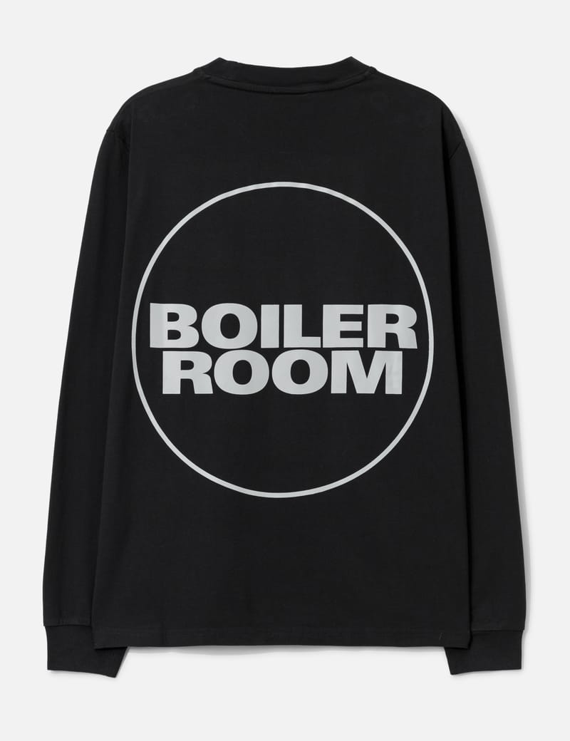 Boiler Room Core Logo Long Sleeve T-Shirt 3M - Black cotton tee