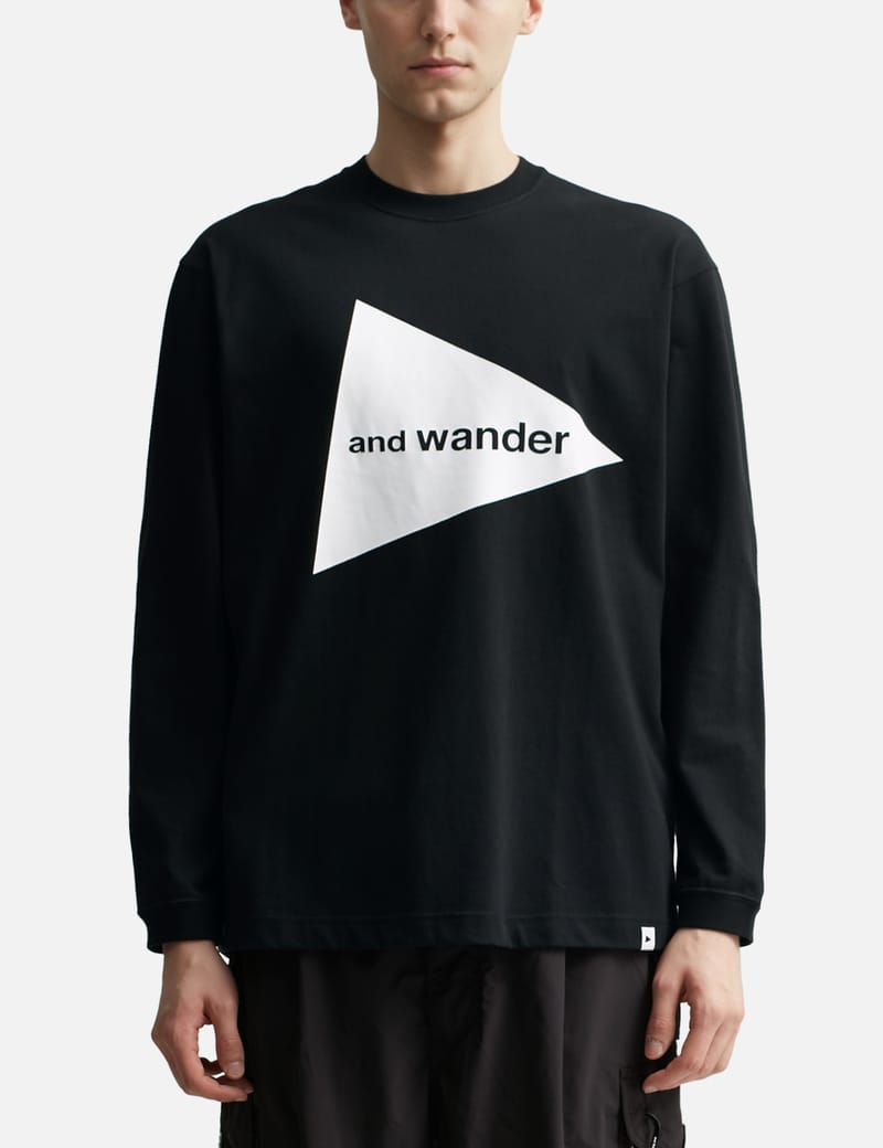 and wander - And Wander Logo Long Sleeve T-Shirt | HBX