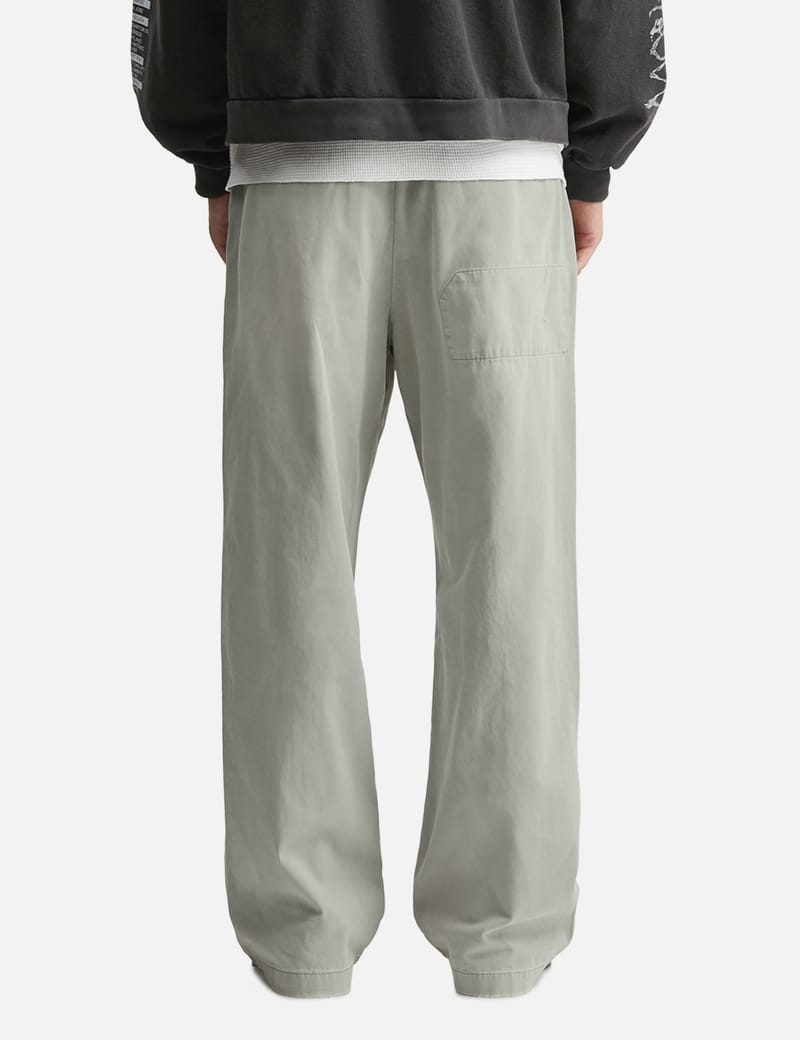 Basketcase Lax Grey Work Pants - Distressed cotton work pants in