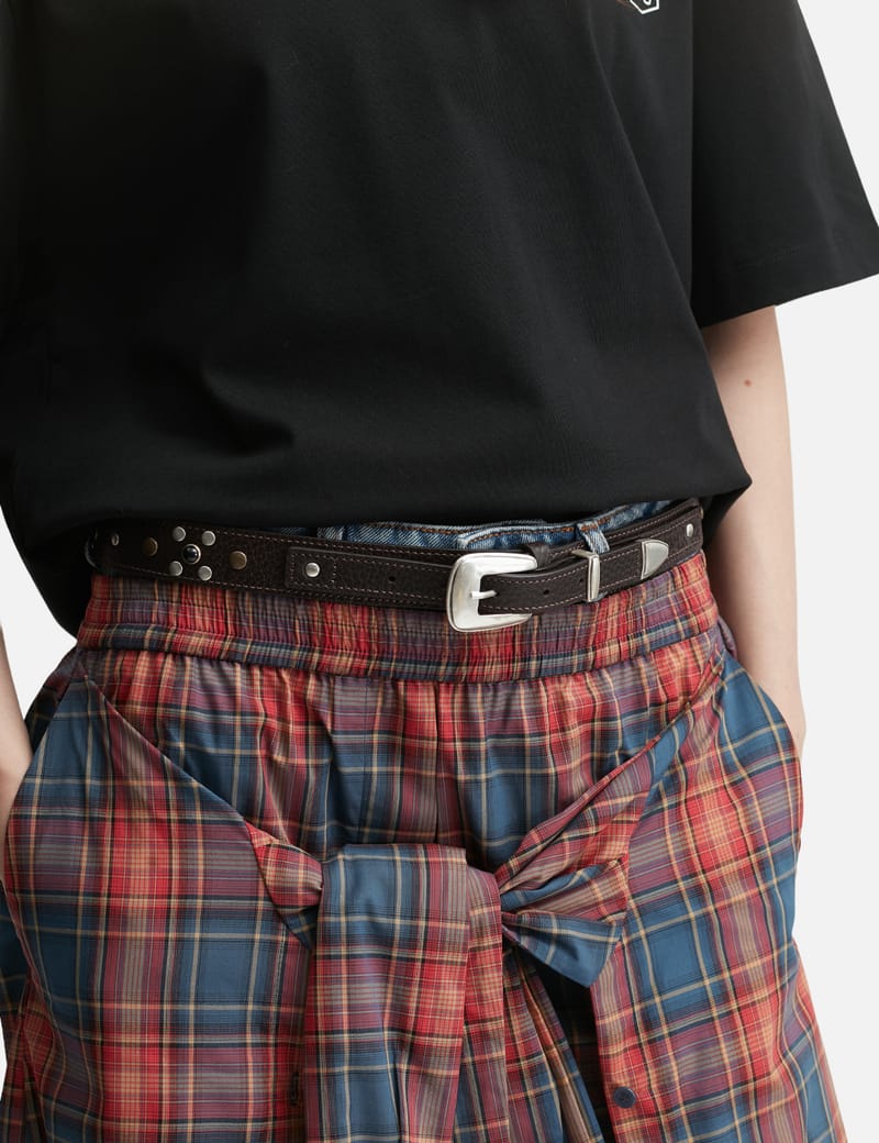 Lemaire Equestrian Belt - Black vegetable-tanned leather