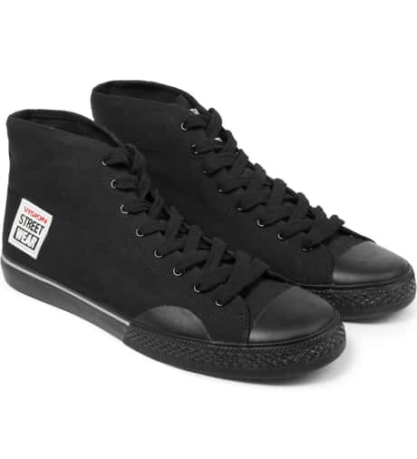 VISION STREET WEAR - Black Canvas Hi Shoes | HBX - Globally VISION STREET WEAR - Black Canvas Hi Shoes | HBX - Globally