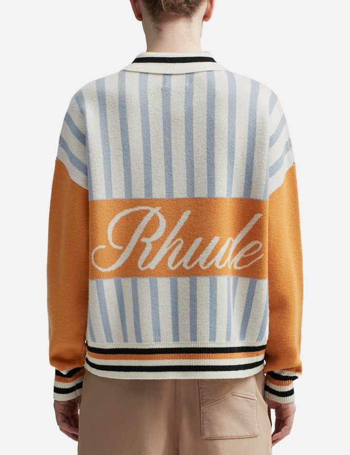 Rhude AMBER KNIT RUGBY HBX Globally Curated Fashion and Lifestyle