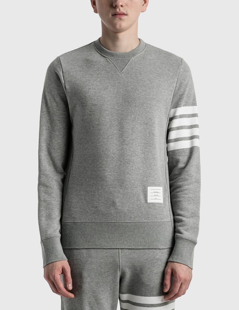 ライトグレー ループバックジャージー ニット 4BAR クルーネックスウェット 三越伊勢丹 | THOM BROWNE/トムブラウン_men 通販 | ループ