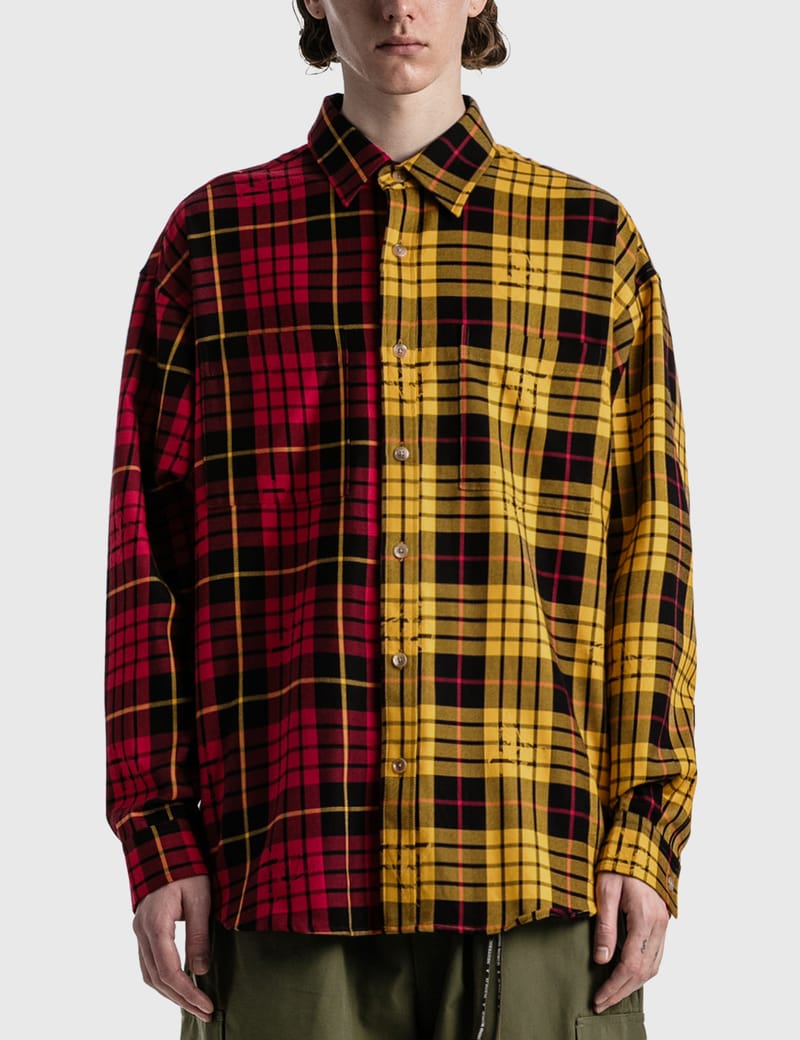 Mastermind World - Color Block Plaid Shirt | HBX - Globally