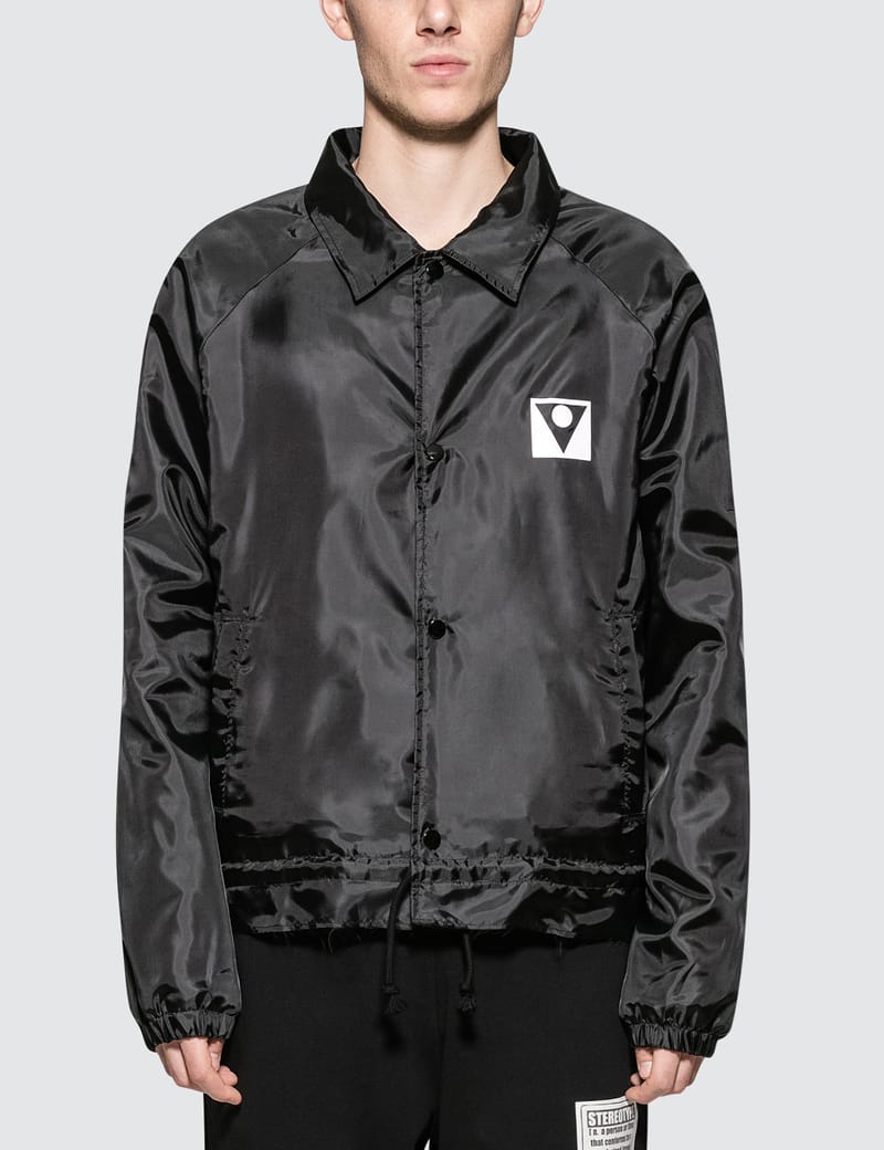 Maison Margiela - Black Logo Nylon Coach Jacket | HBX - Globally