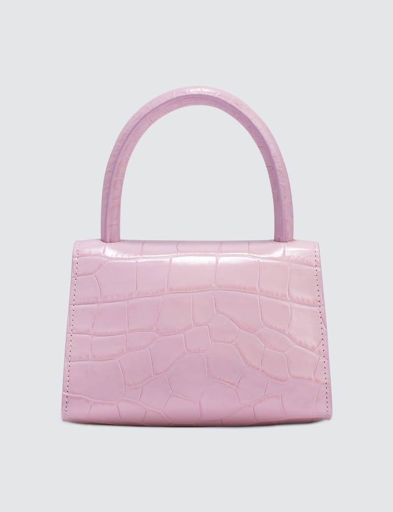 BY FAR Mini Pink Croco Embossed Leather Bag HBX Globally