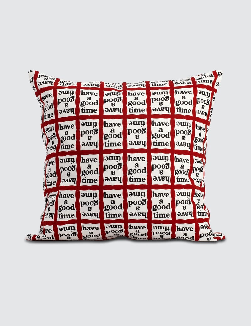 Medicom Toy - haveagoodtime x FABRICK Square Cushion | HBX Medicom Toy - haveagoodtime x FABRICK Square Cushion | HBX