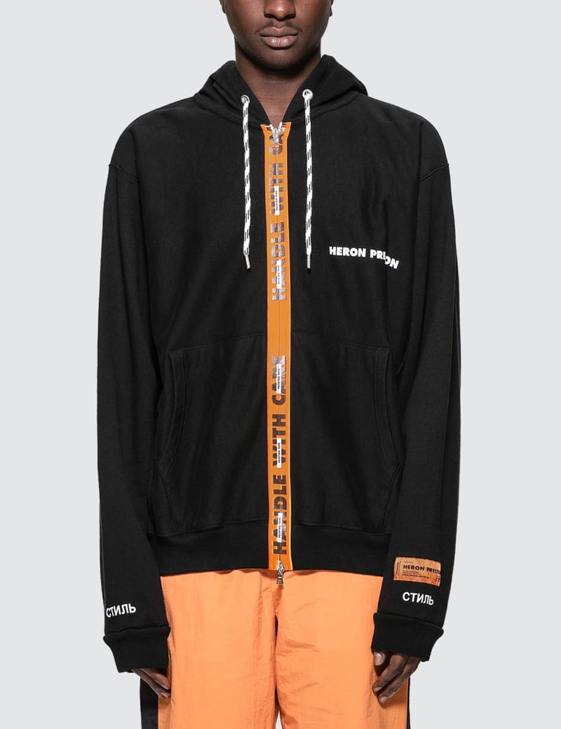 Heron Preston - Handle Zip Eggs. Hooded Sweatshirt | HBX