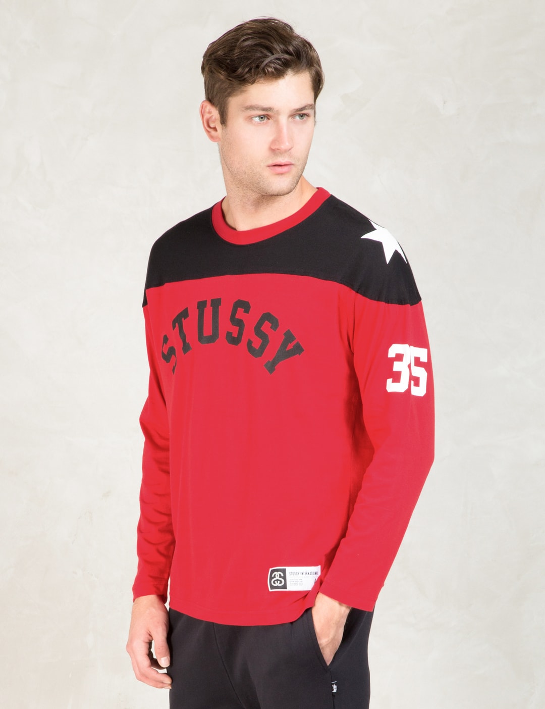 Stüssy - Red Star Hockey Jersey | HBX - Globally Curated Fashion and ...