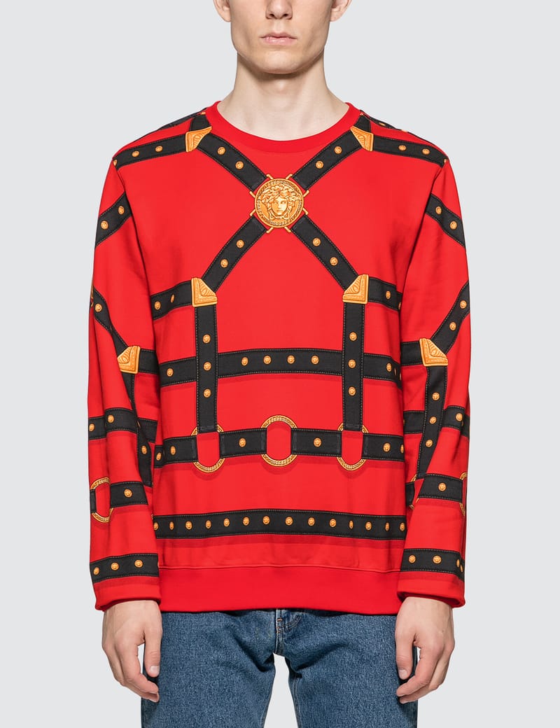 Versace Harness Print Sweatshirt HBX Globally Curated Fashion and Lifestyle by Hypebeast