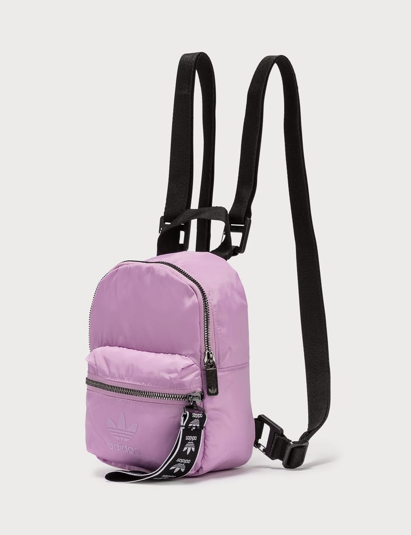 Adidas originals trefoil logo mini backpack in cheap black and lilac