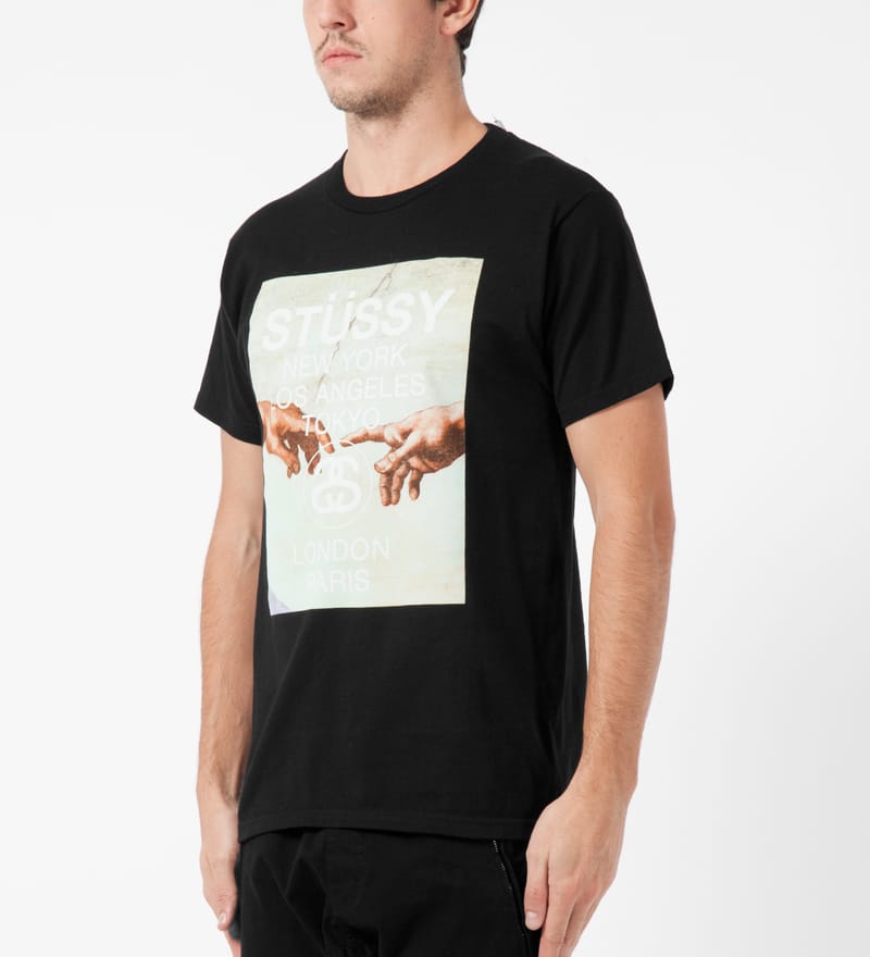 ★人気★【STUSSY】★Stussy International T-Shirt Black★ STUSSY × Tower Records Collaboration T-shirt30th Anniversary