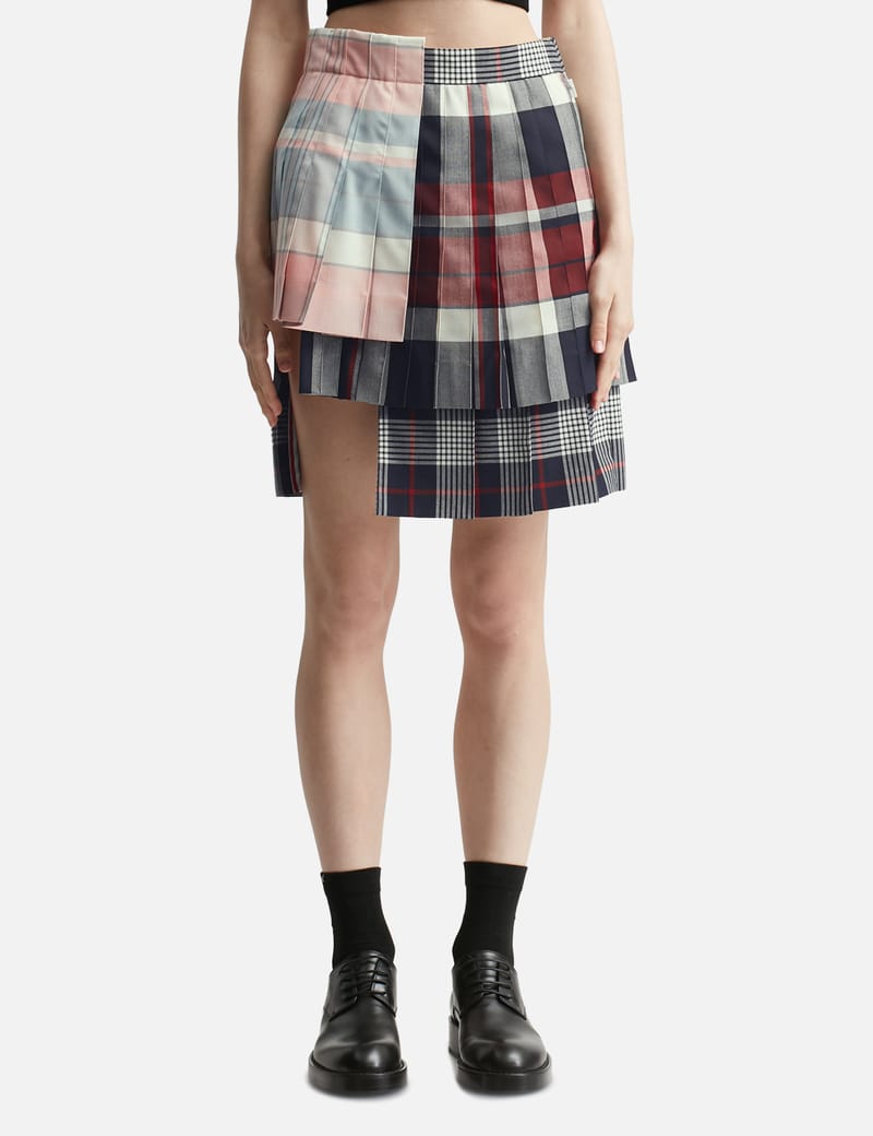 ミニスカート THOM BROWNE SS23 Thom Browne Skirts (FKK109A Y5501680) THOM BROWNE - Women Mini Wrap Pleated Skirt – Atelier New York