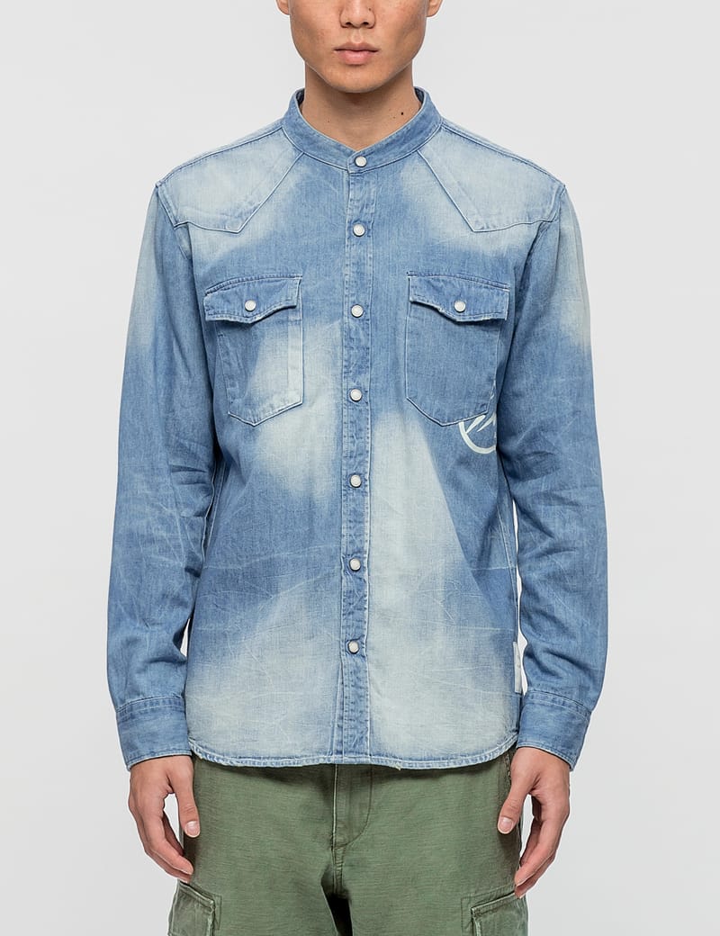 Denim By Vanquish & Fragment - Western Denim Band Collar L/S Shirt