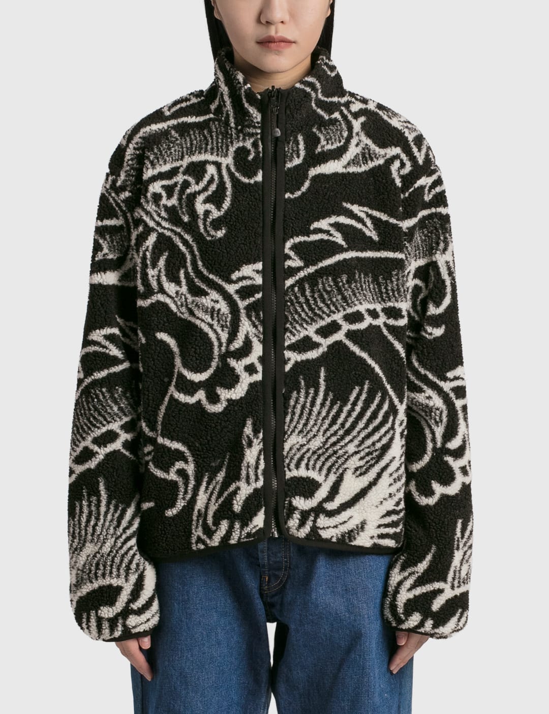 2回ほど着用stussy dragon sherpa jacket