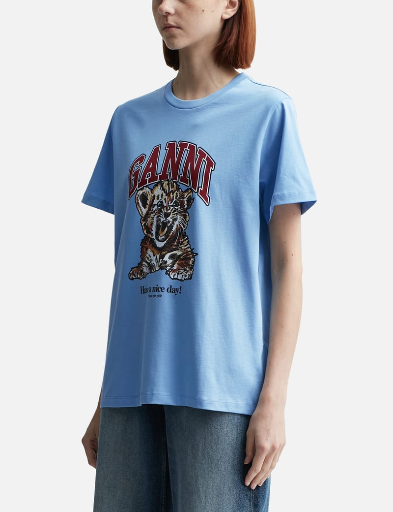 Ganni - Basic Jersey Tiger Relaxed T-shirt | HBX - Globally